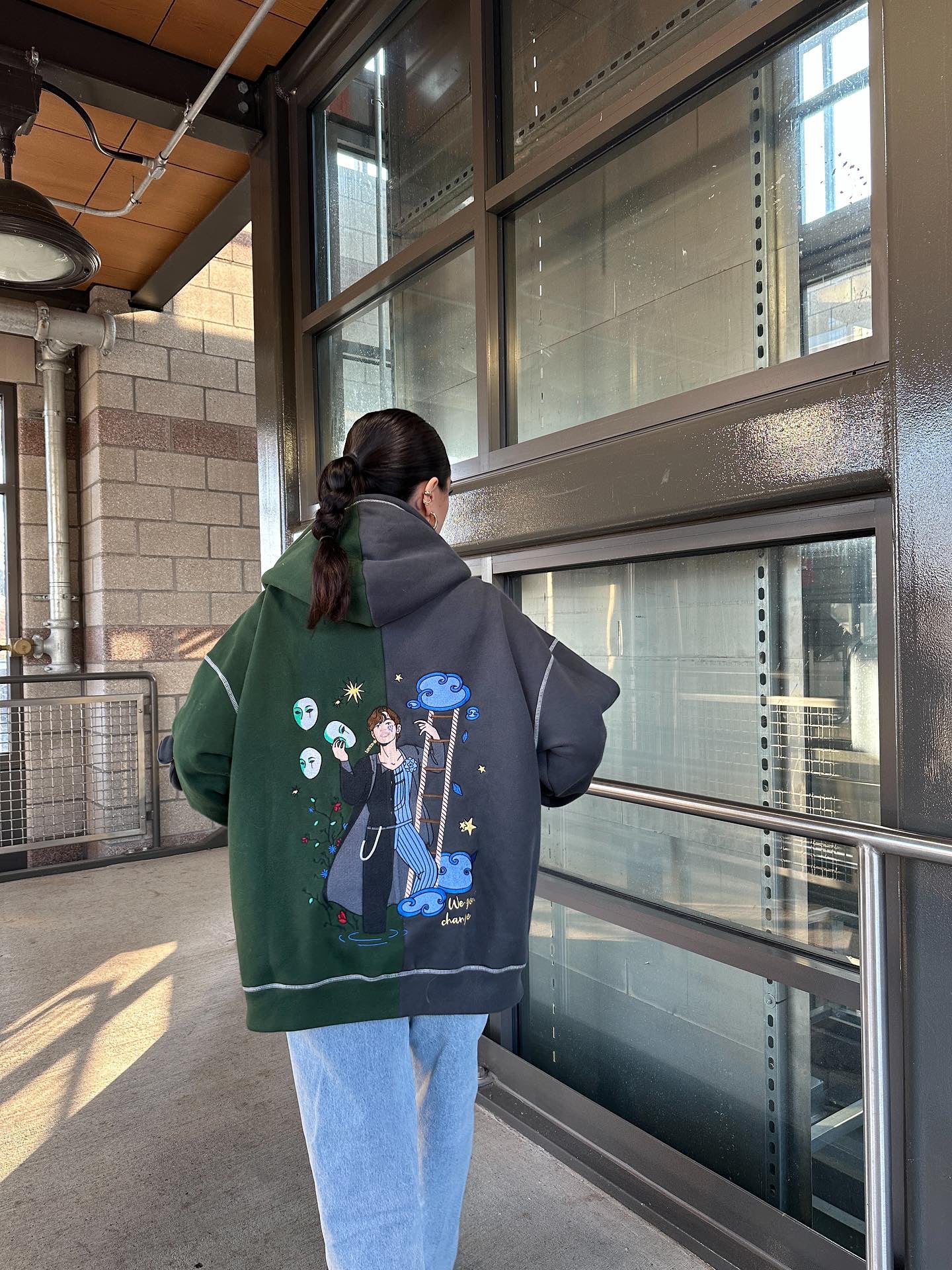 TAEHYUNG TWO TONE HOODIE (UP TO 3 MONTHS) MADE FROM SCRATCH