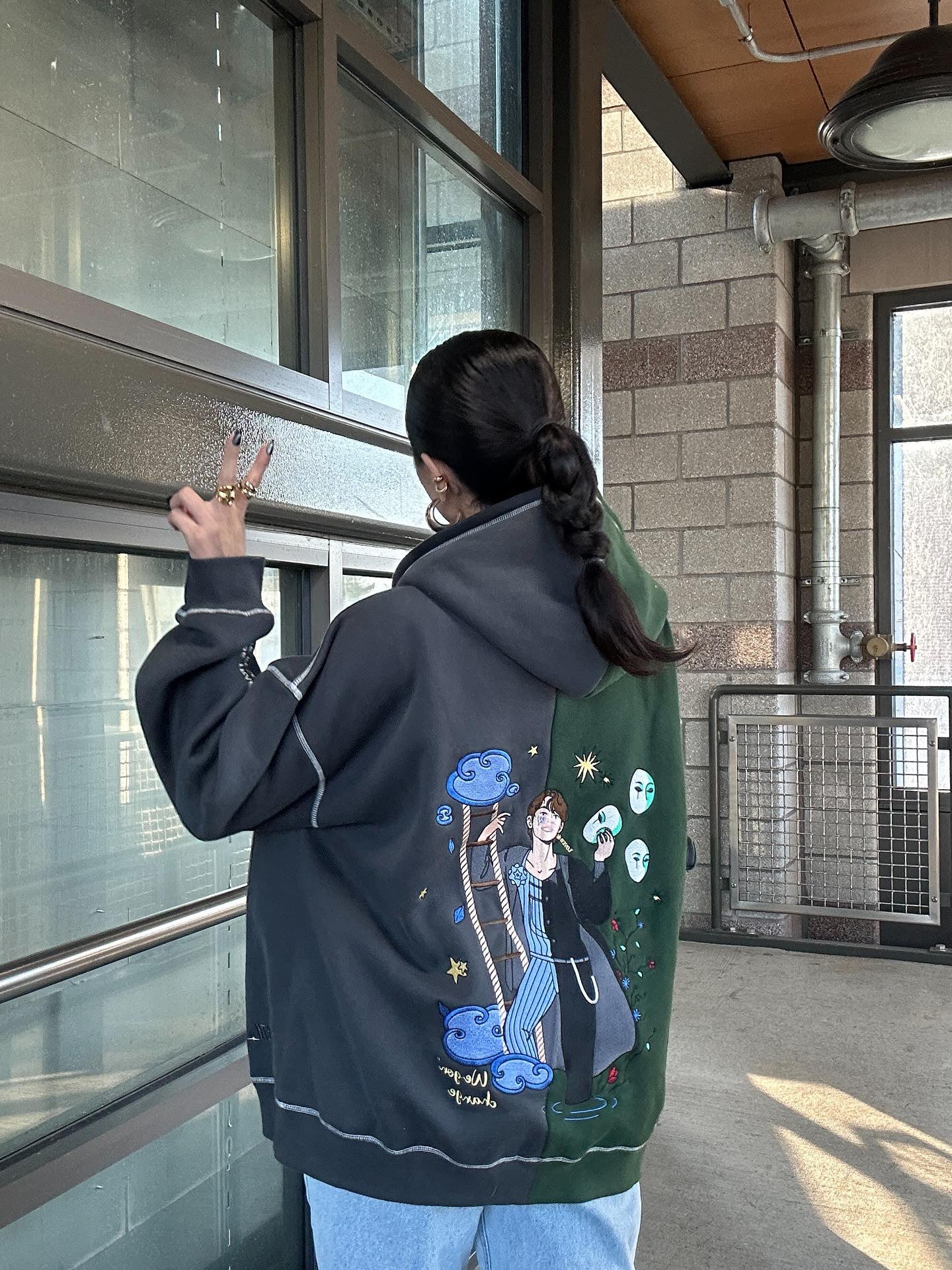 TAEHYUNG TWO TONE HOODIE (UP TO 3 MONTHS) MADE FROM SCRATCH