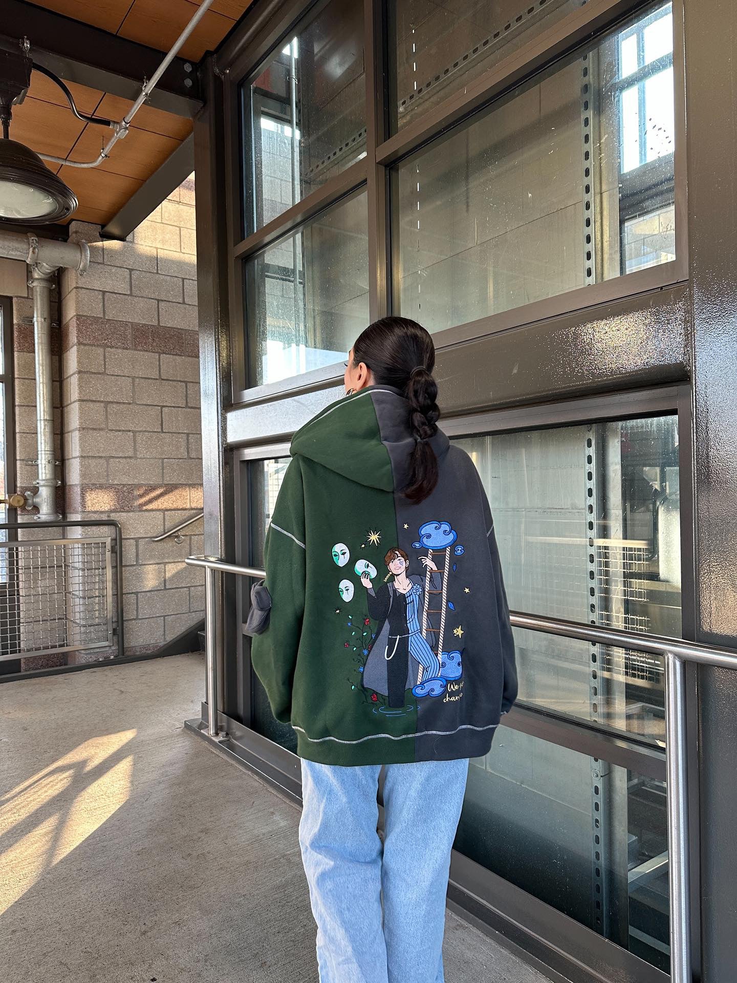 TAEHYUNG TWO TONE HOODIE (UP TO 3 MONTHS) MADE FROM SCRATCH
