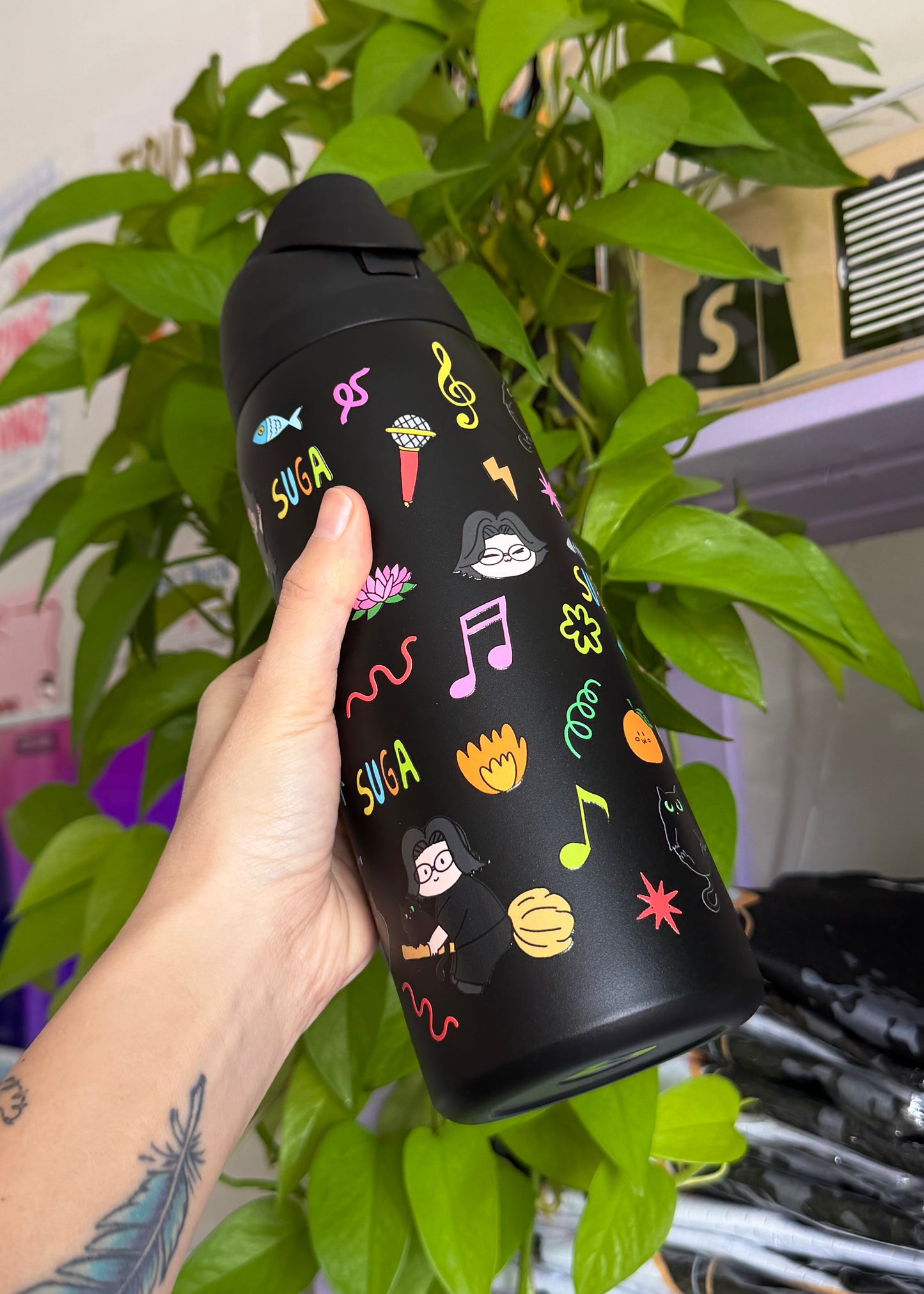 Yoongi x Tang Black 32oz Water Bottle