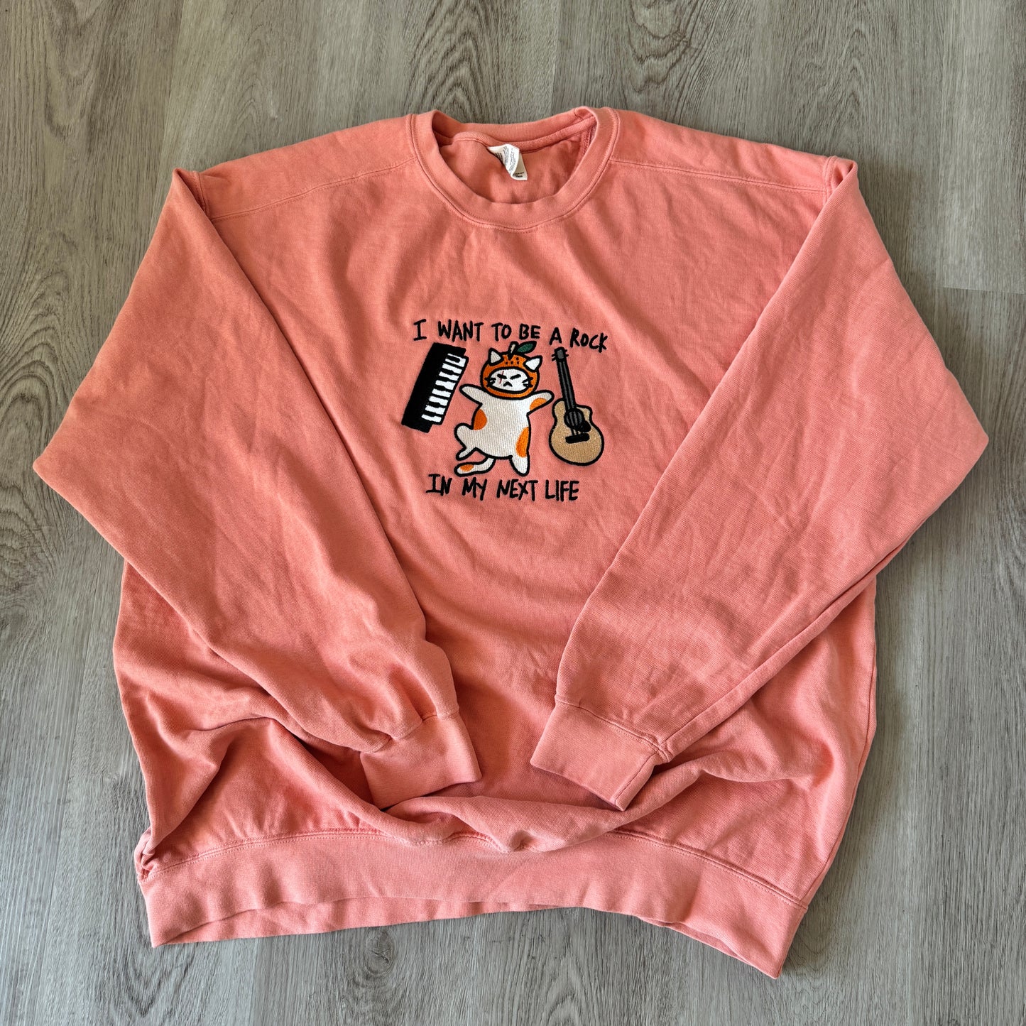 Yoongi I wanna be a rock in my next life embroidered sweatshirt