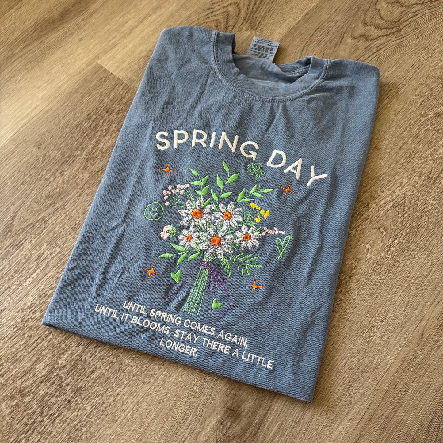 Spring Day Embroidered