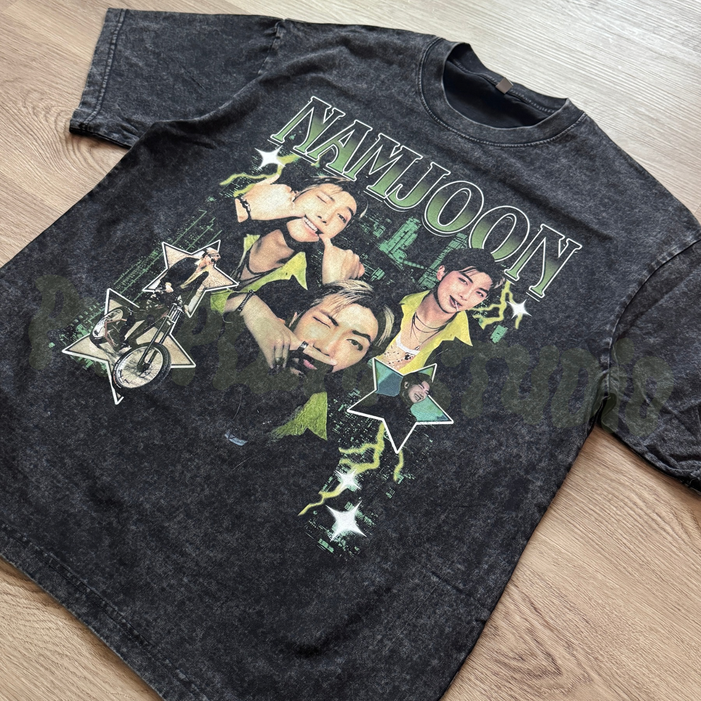 Namjoon Graphic Acid Wash Tee (2-4 weeks processing) Read Description