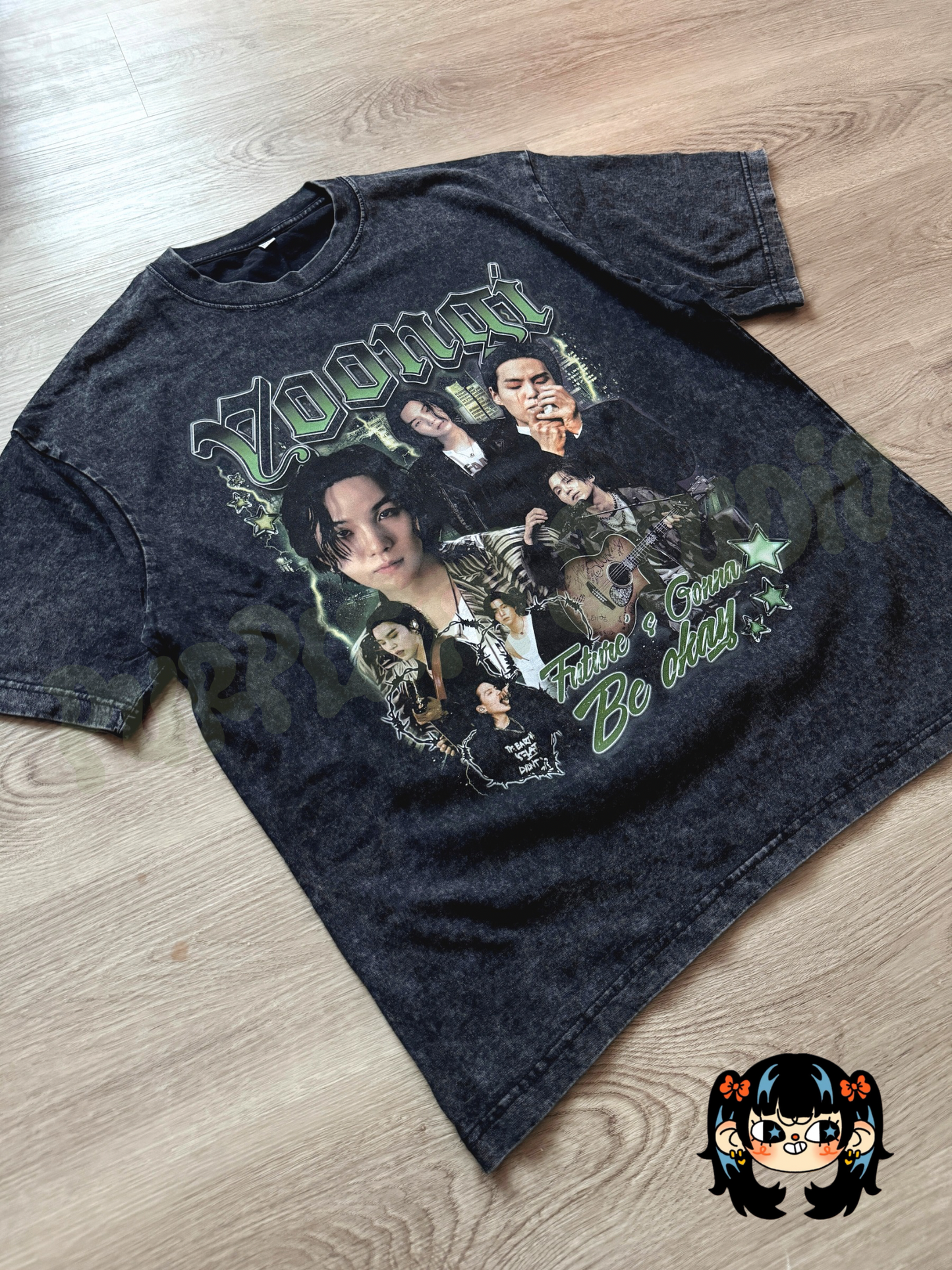 Yoongi Acid Wash Graphic Tee Pick(3-4 weeks processing) READ DESCRIPTION