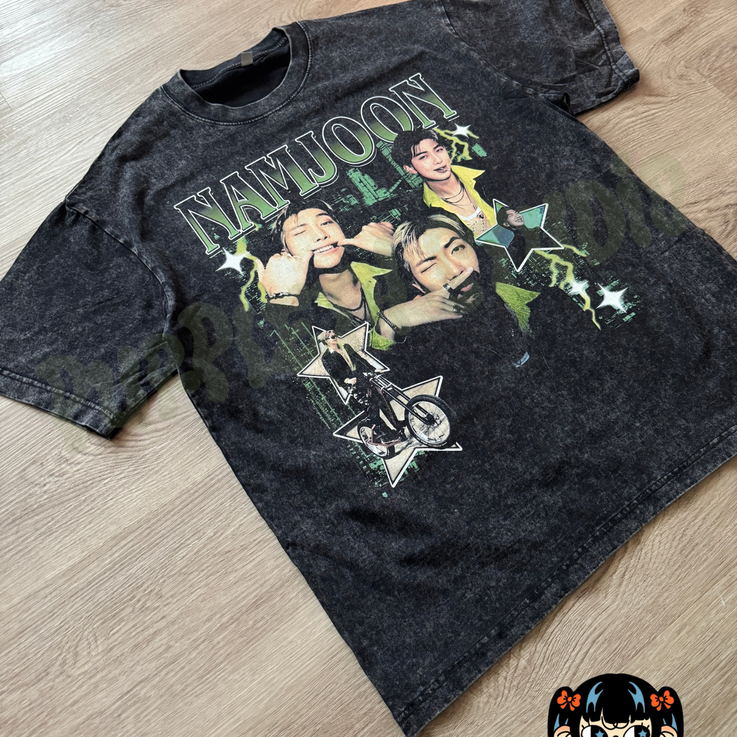 Namjoon Graphic Acid Wash Tee (2-4 weeks processing) Read Description