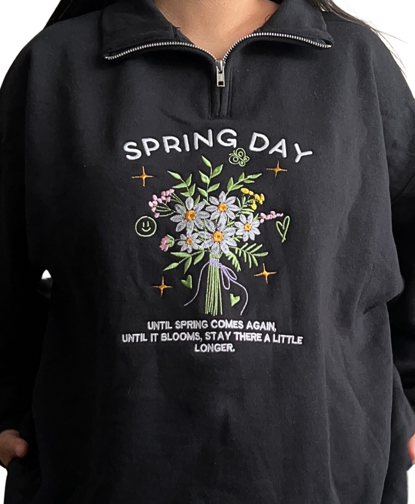 SPRING DAY EMBROIDERED SWEATSHIRT (3-4 WEEKS)