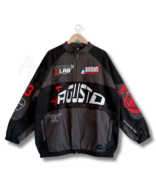 SUGA Inspired Racing Jacket Oversized Fit ( PRE ORDER ) READ THE SIZE CHART and DESCRIPTION
