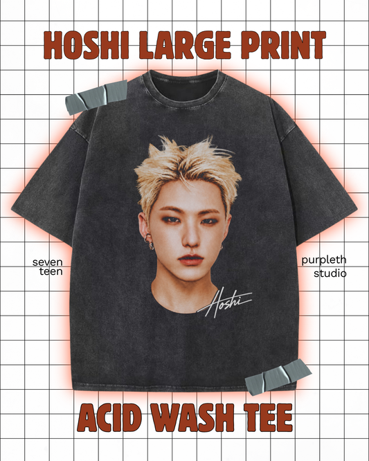 Seventeen HOSHI Jumbo Print Acid Wash Tee