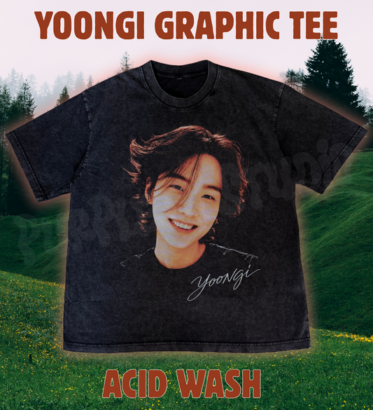Yoongi Graphic Vintage Tee (DTF)