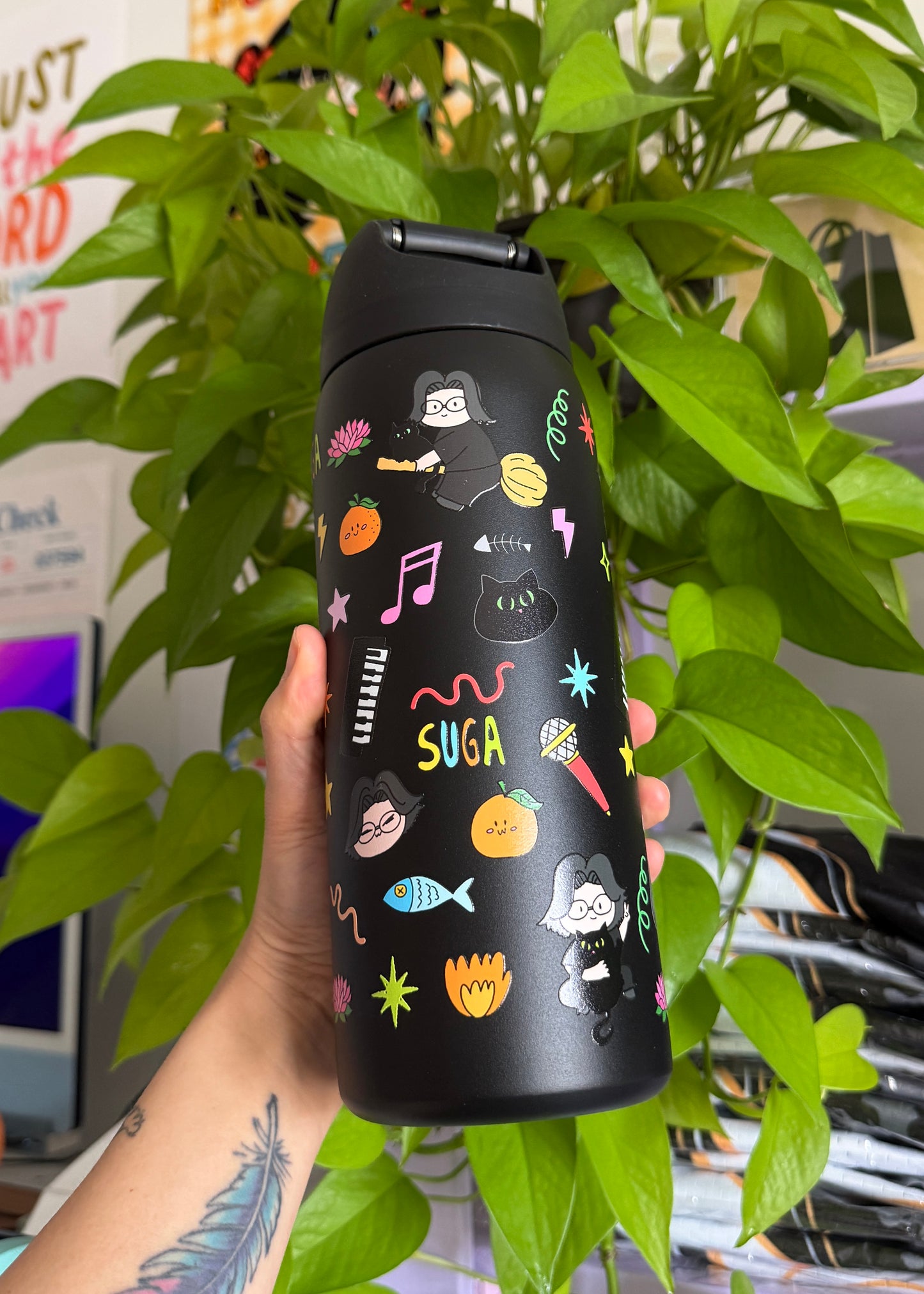 Yoongi x Tang Black 32oz Water Bottle