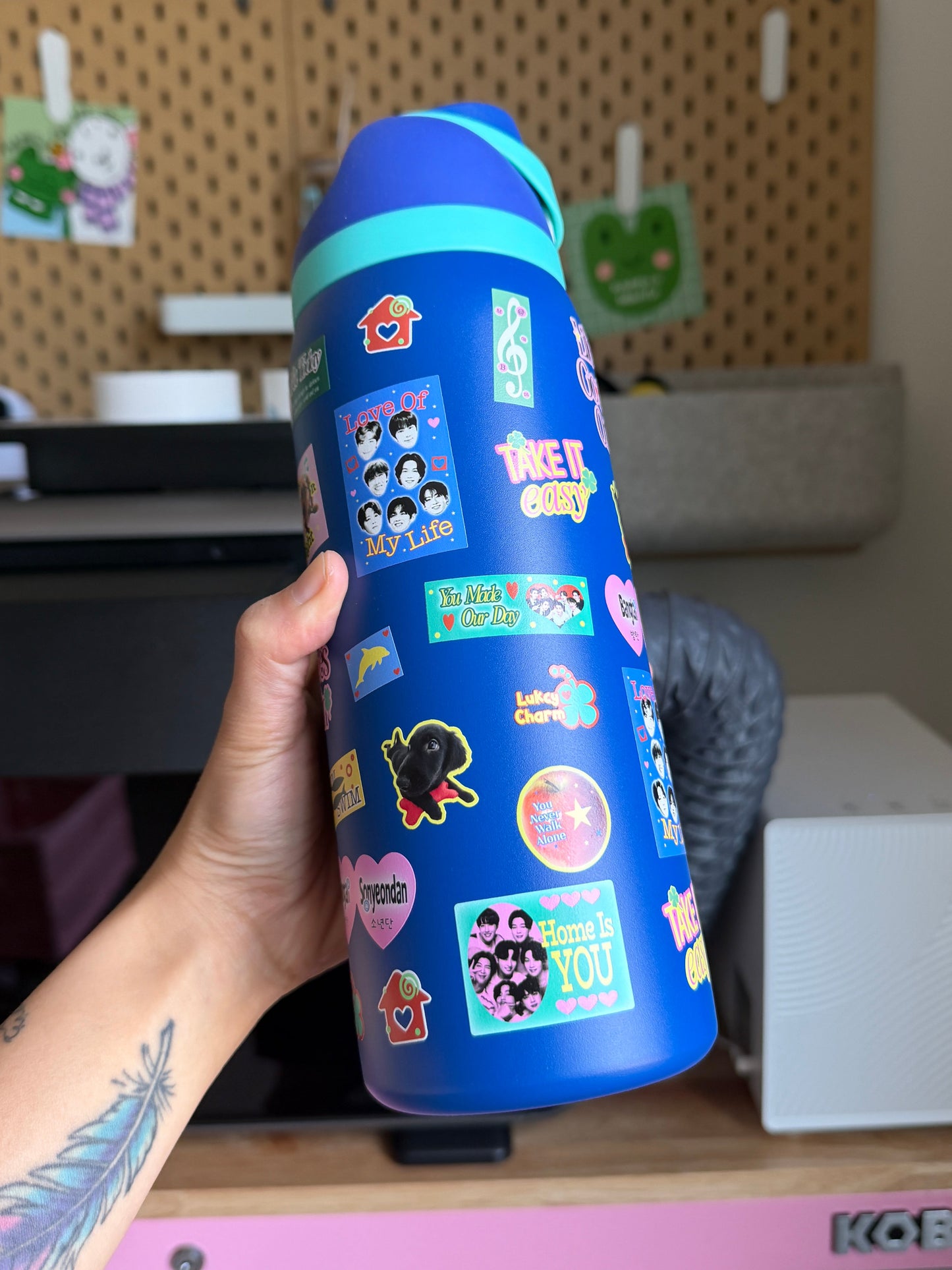 BTS Inspired 32oz Water Bottle (3 weeks production)