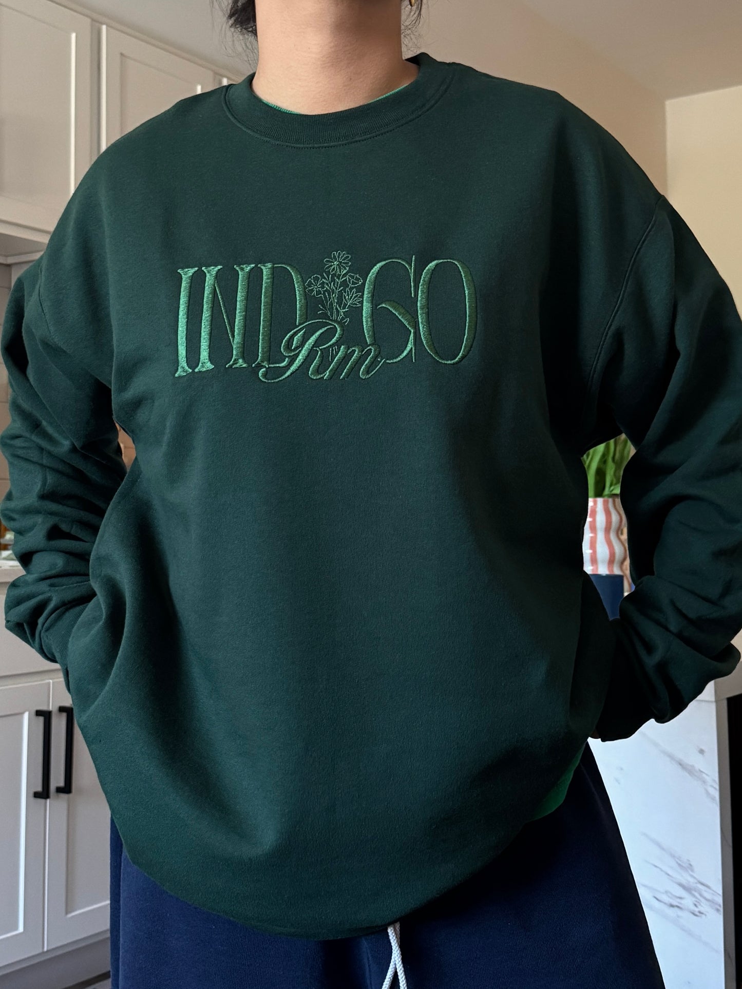 Namjoon indigo Embroidered Sweatshirt