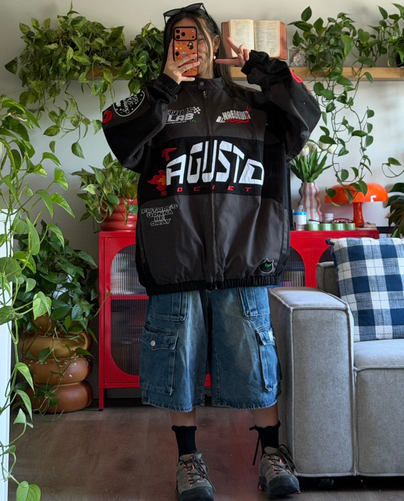 SUGA Inspired Racing Jacket Oversized Fit ( PRE ORDER ) READ THE SIZE CHART and DESCRIPTION
