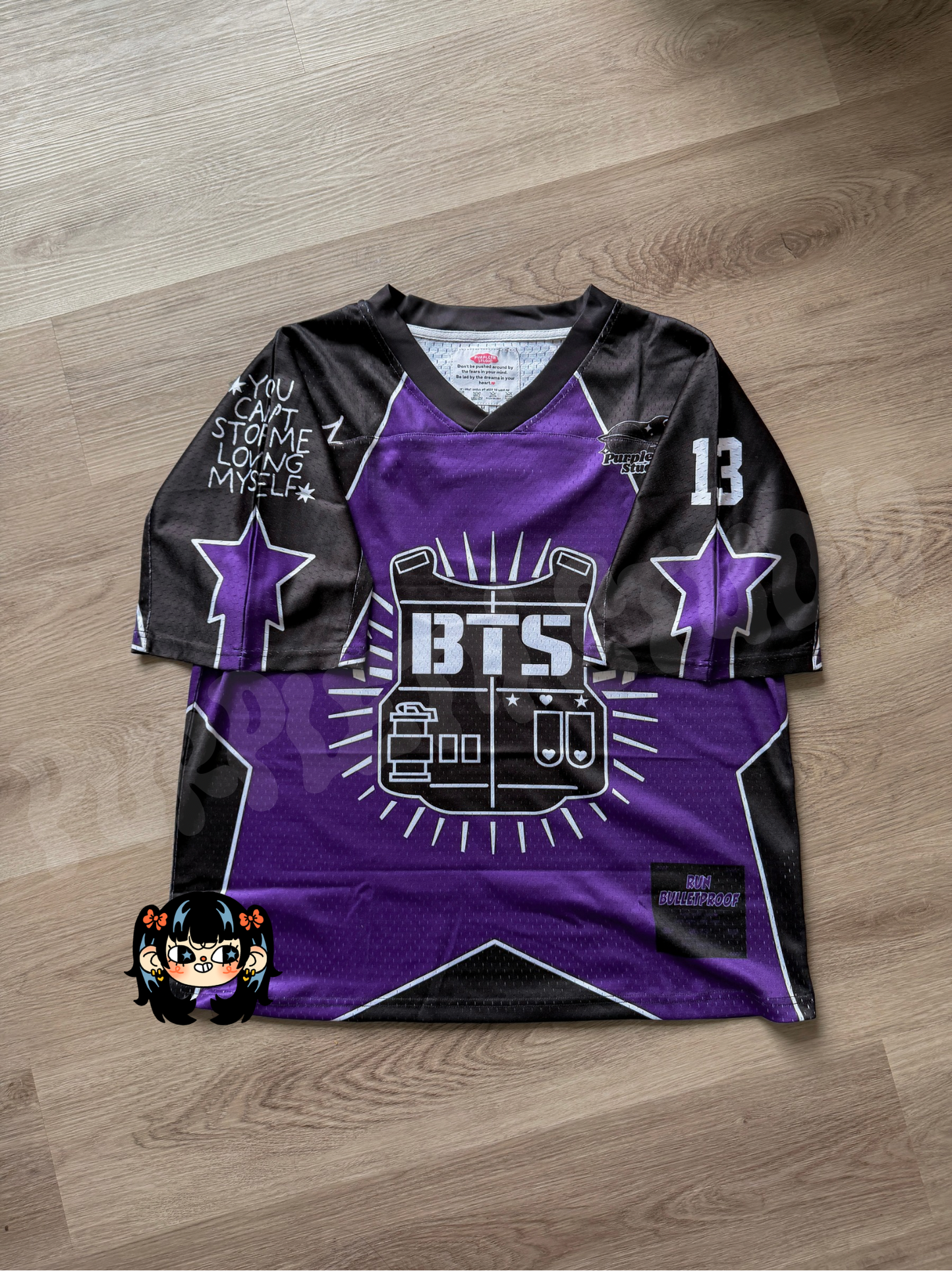 BTS Purple Star Jersey OVERSIZED FIT READY TO SHIP
