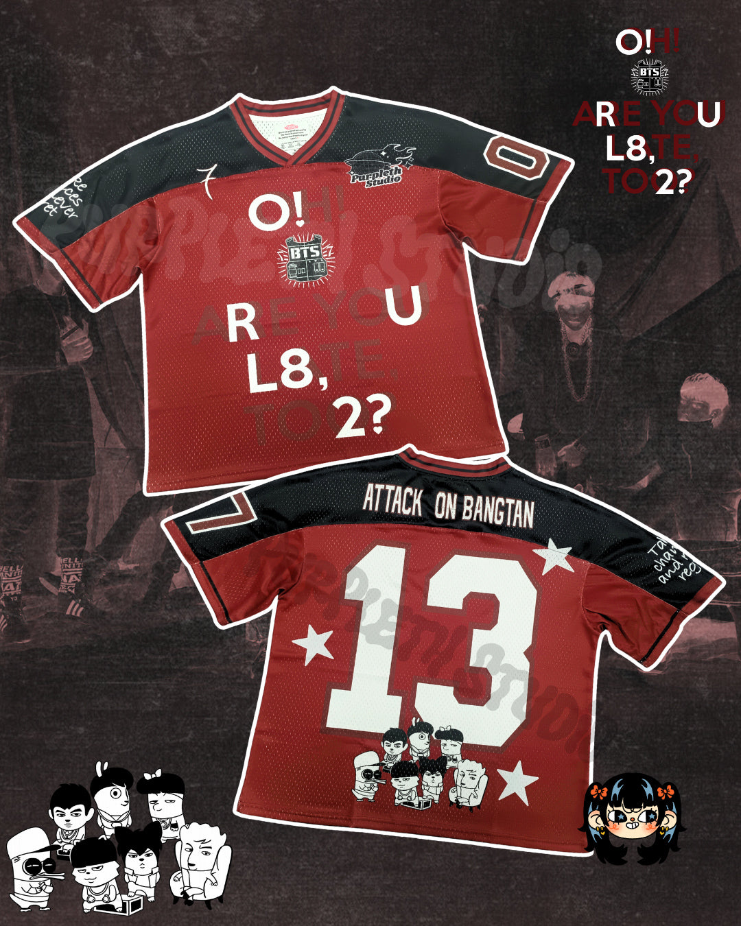 O!RUL8,2? inspired Jersey OVERSIZED FIT (MARCH PRE ORDER SHIPS END OF MAY TO BEGINNING OF JUNE) (Copy)